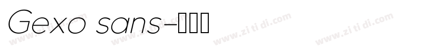 Gexo sans字体转换